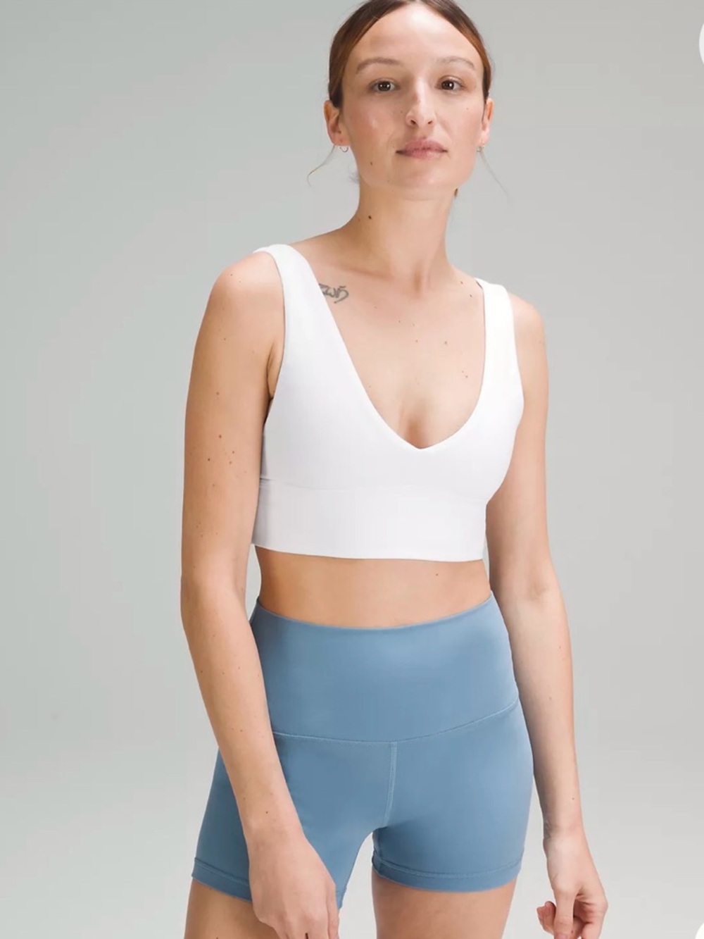 lululemon athletica White V-Neck Sports Bra